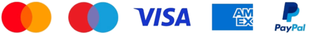 credit card and paypal logos