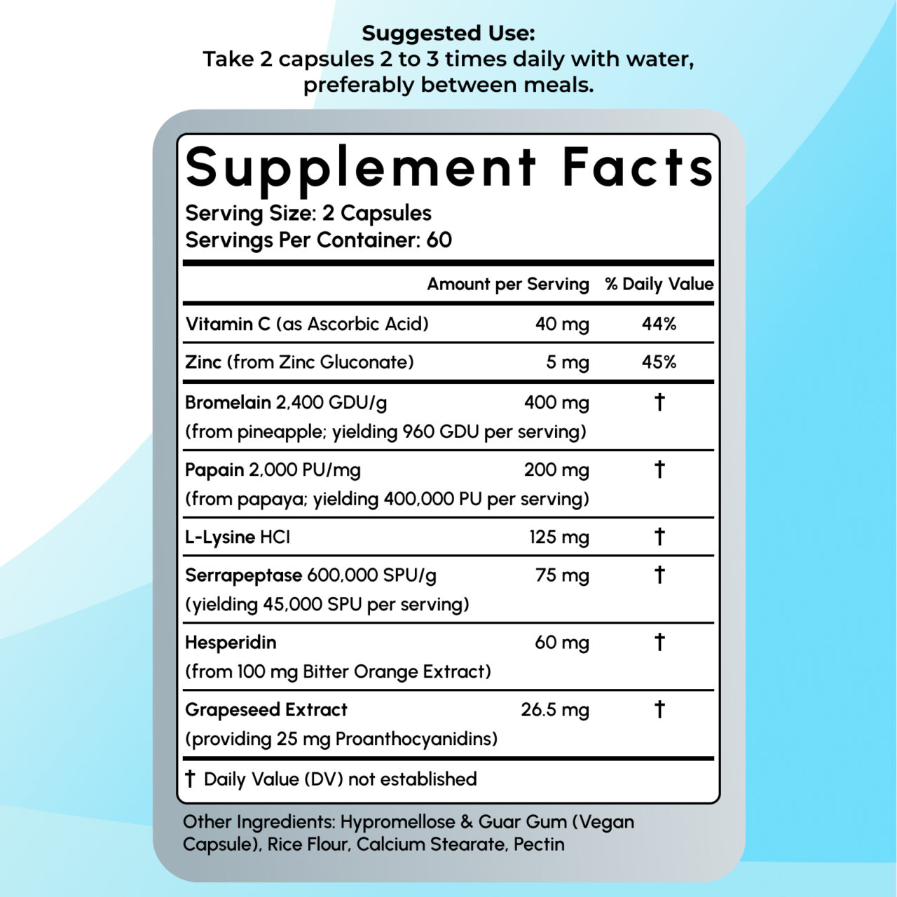 Supplement Facts Label for Float-Away
