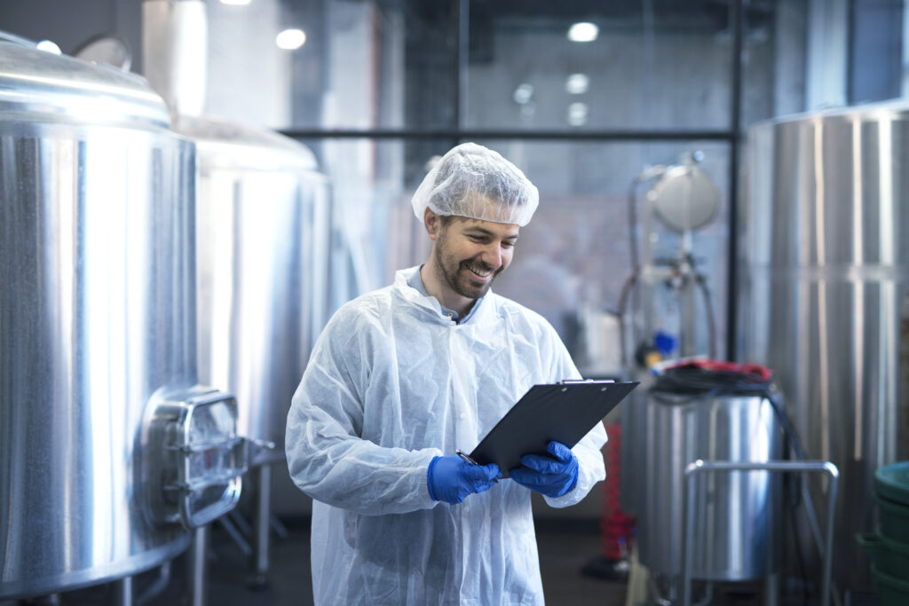 factory worker doing quality checks